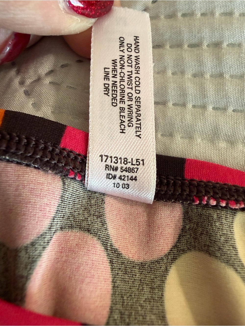 Victoria Secrets Hot Pink and Orange polka Dot Bikini Bottom with Cover up - Picture 11 of 11